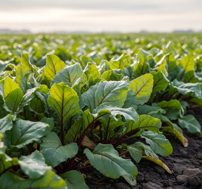 Формирование мощной листовой розетки свеклы