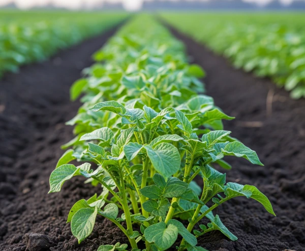 Ранние всходы картофеля