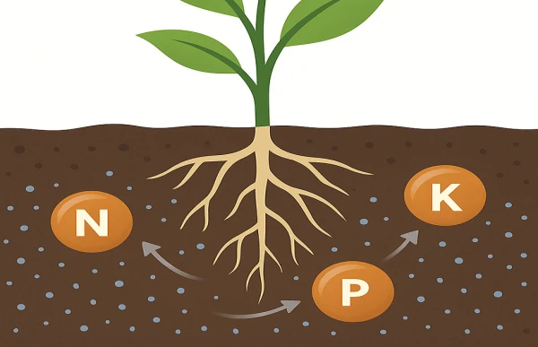 Гидрогель удерживает питательные вещества