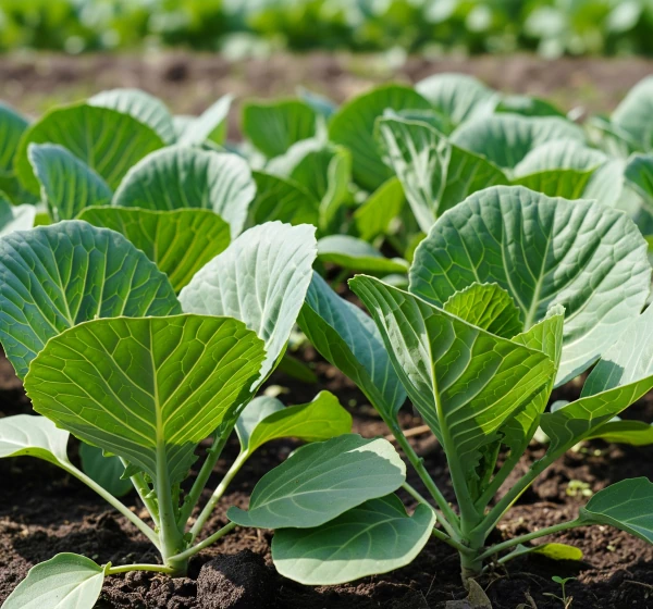 Мощная листовая розетка капусты