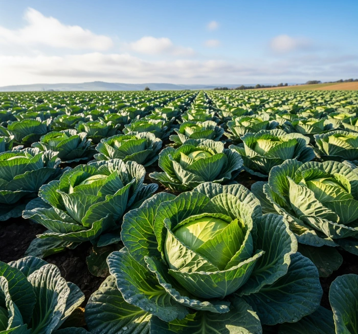 Качественные кочаны капусты без трещин