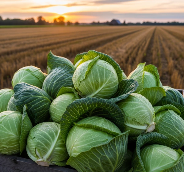 Товарные кочаны капусты высшего качества