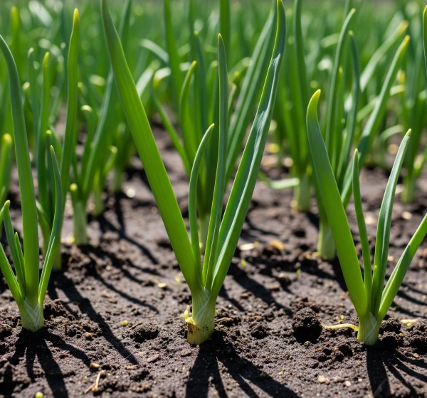 Дружные всходы лука с агрогелем